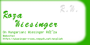 roza wiesinger business card